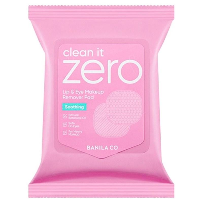 Banila Co Clean It Zero Beruhigende Lippen- & Augen-Make-up-Entferner-Pads 30 Stück, Packung mit 30 Stück, 1 Stück