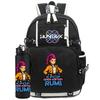 2 st/set K-Pop-tryckt ryggsäck med 750 ml vattenflaska för tonåring elev flicka pojke skolväska barnpresent stor kapacitet reseväska Mochila