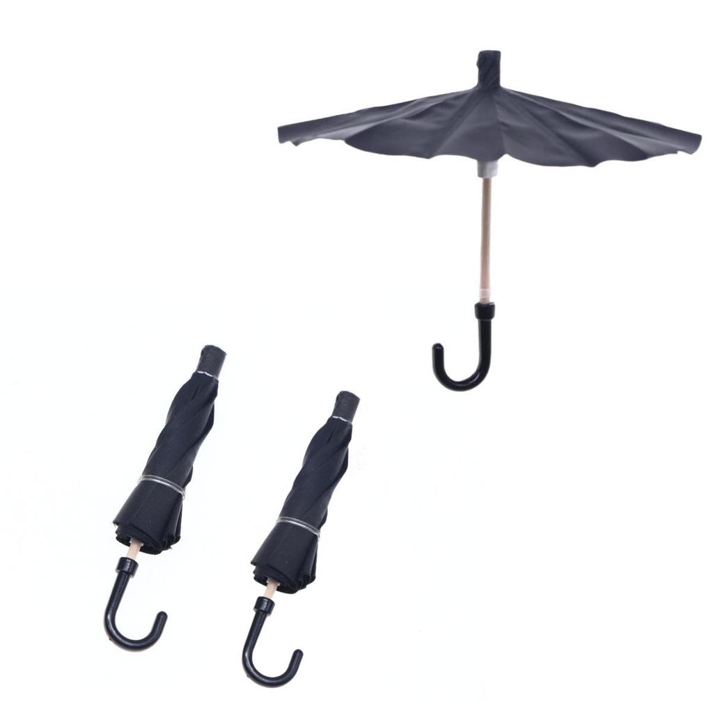 Retro Miniature Black Umbrella for Dollhouse BJD Scene Props