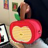 Handle Fruit Plaid Makeup Bag Storage Travel Cosmetic Container  Data Cable Storage