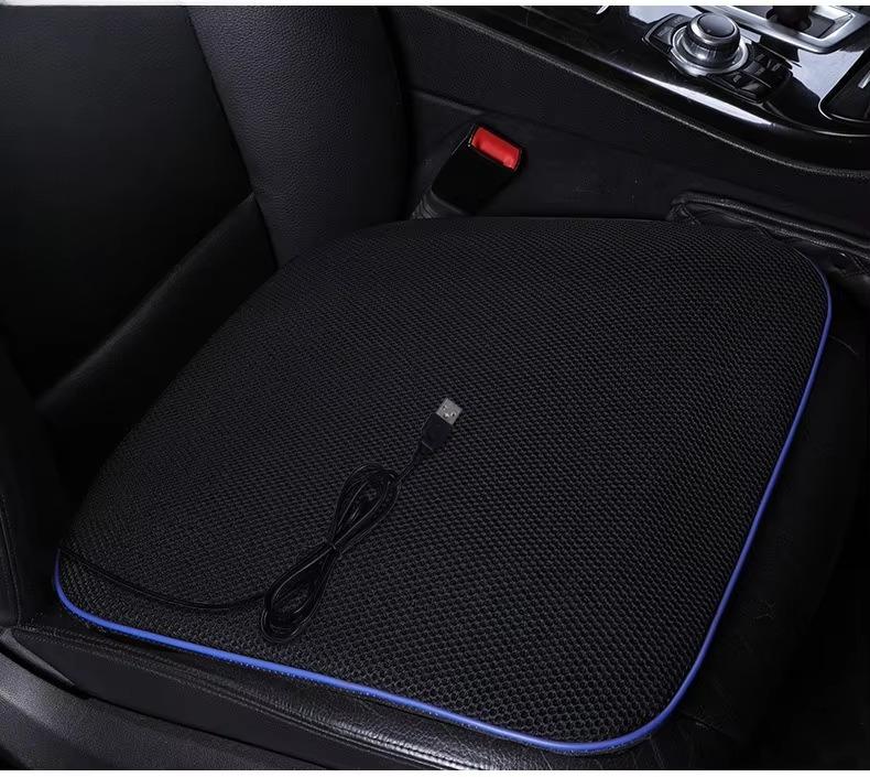

Summer Car Seat Cushion 3D Honeycomb Breathable Cushion USB Interface Fan Blowing Comfortable Cool Cushion for Car Home Cushion Other&Spring And Summer чорний