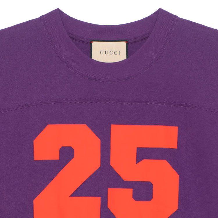 Gucci T Shirts Women's Purple Crew Neck Moderate Straight Fit 660744-XJD09-5137
