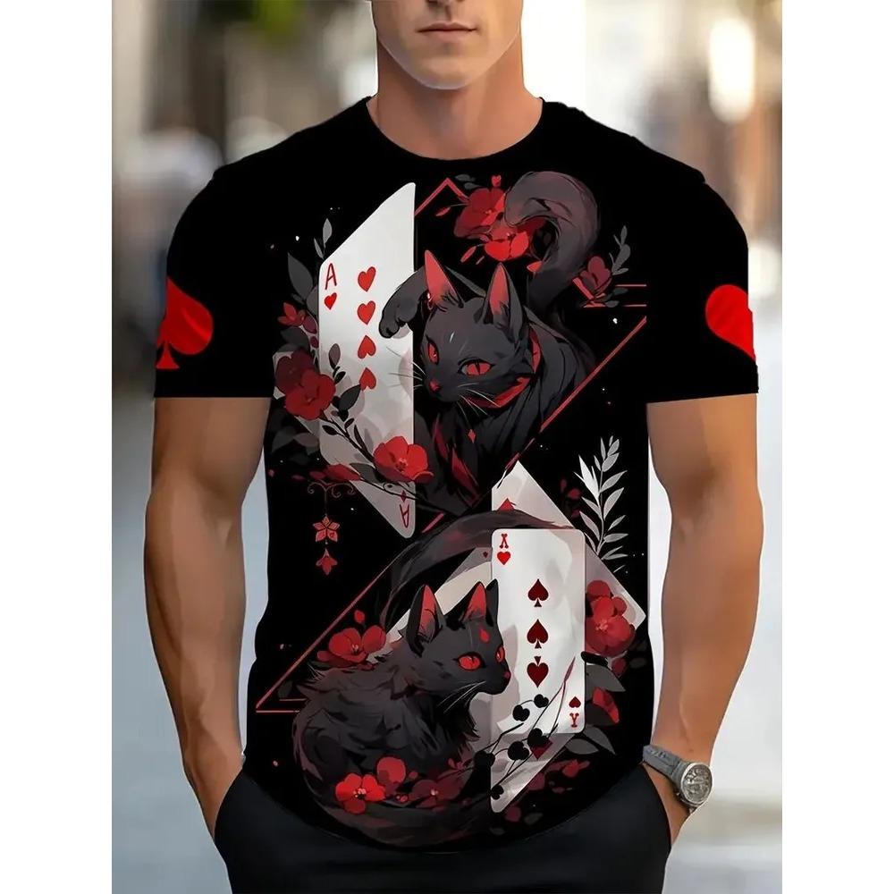 Zomer Dames Casual Mode Creatief Casual Dagelijks T-shirt Los Casual T-shirt 3D Digitale Kleur Geprint T-shirt