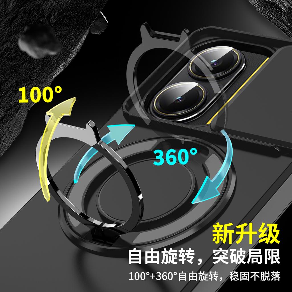 Capa For POCO X6 X7 Pro 5G Case Armor Slide Camera Lens Protection Back Cover for Xiaomi POCO X7 X6 Ring Stand Shockproof Funda