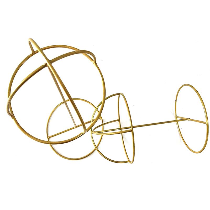 Desktop Wrought Iron Hat Rack Shopping Mall Adjustment Black, White And Gold Storage Hat Shelf