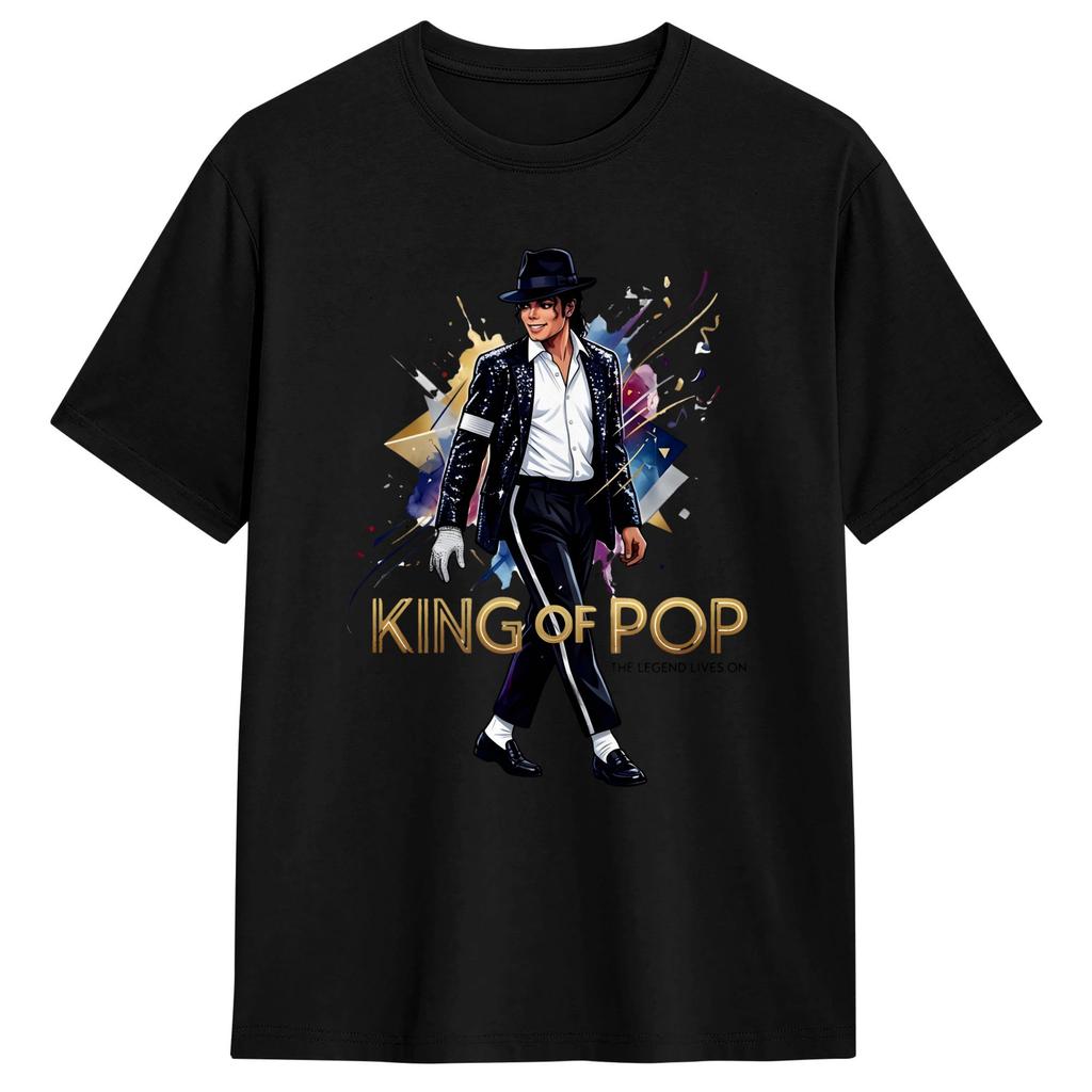 MMichael JJackson King Of Pop T Shirt Summer Y2K Fun TShirts Cotton Hipster Tee Shirt For Unisex Casual Top Tees