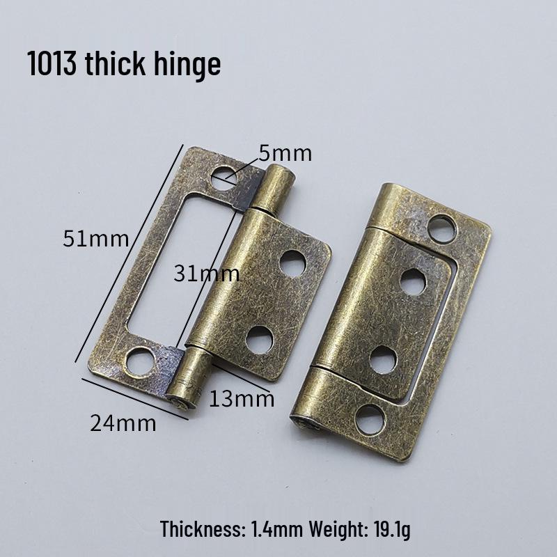 Flat Crown Hinges in Gold, Silver, Antique Bronze - Available in 1.5, 2, 3, & 4-inch Sizes