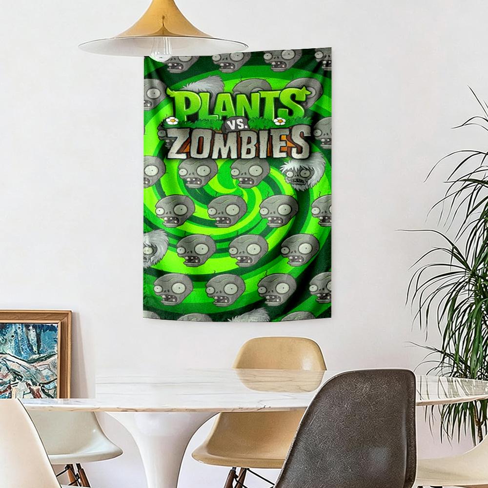 Plants Vs. Zombies Handwoven Tapestry Psychedelic Art Suitable for Balcony Bedroom Studio Wall Year-Round Gallery Wall Gift for Friends Family