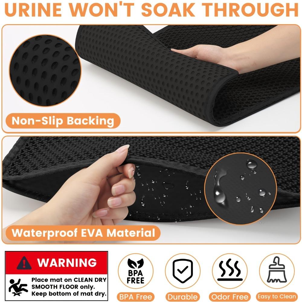 70x120cm Large Cat Litter Mat Waterproof Non Slip Double Layer Pet Toilet Litter Trapping Pad For Cats Litter Box Floor Protection