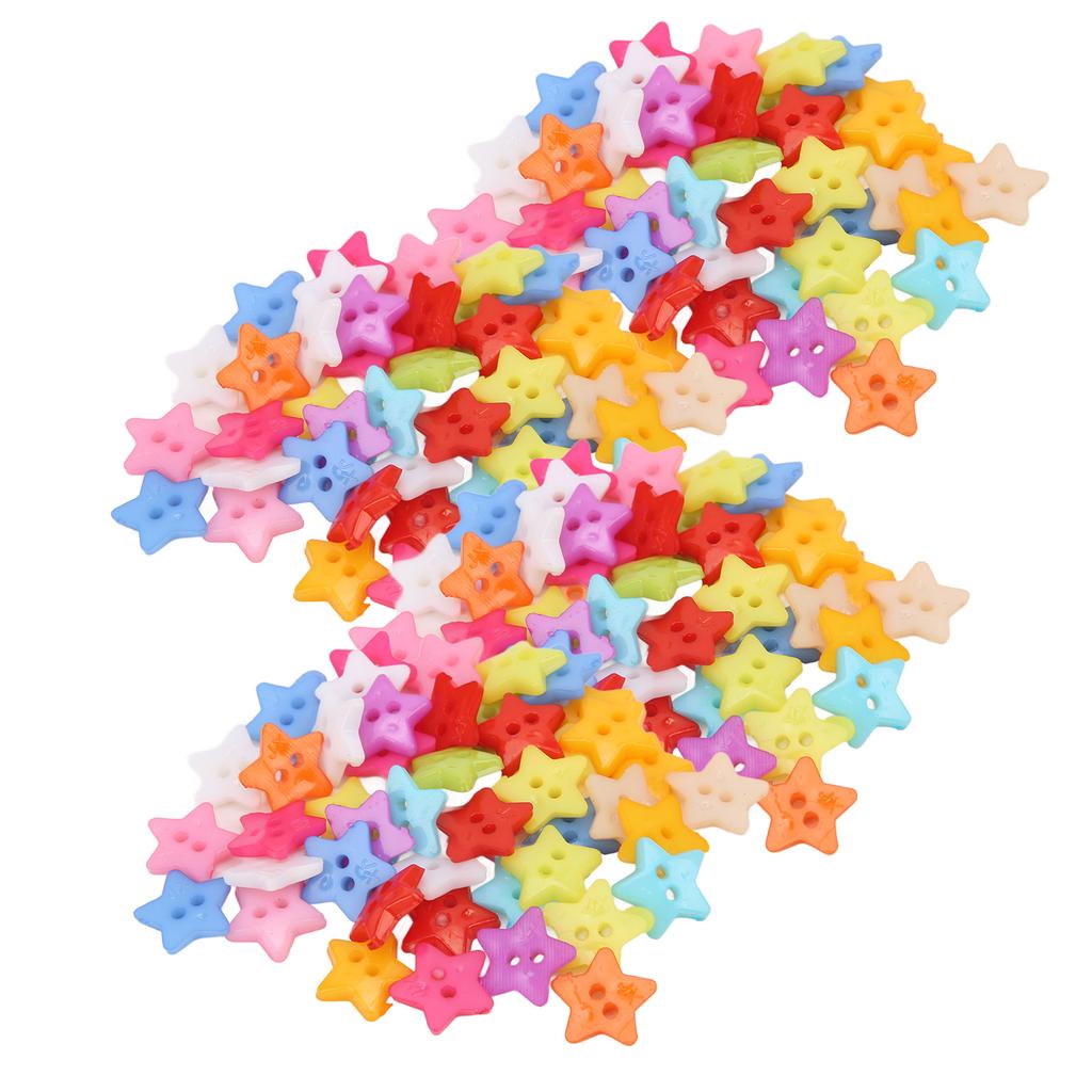 200 Pcs Buttons Durable Not Easy Fade Cute Portable Widely Application Cute Resin Button for Sewing12MM