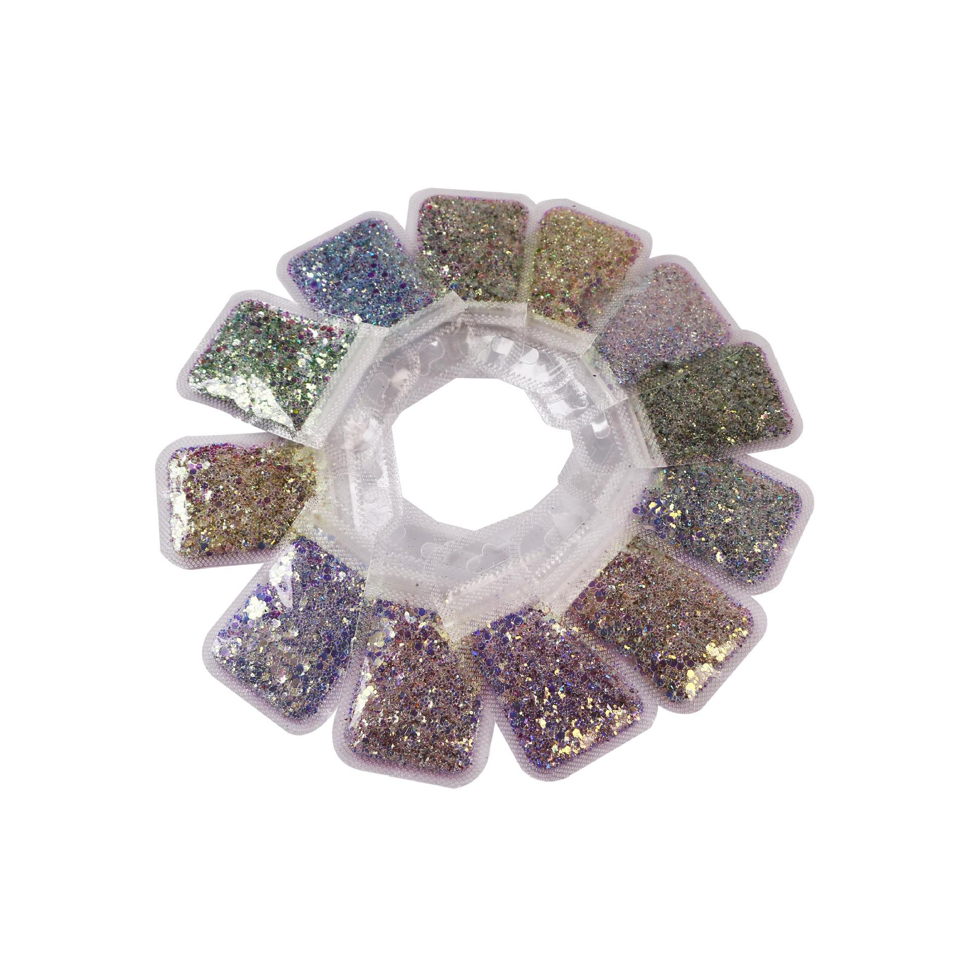 

Gold & Blue Gradient Glitter Nail Art Sequins - Fairy Eyes Super Sparkle