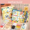 Wooden Toy Childrens Set With 32 In 1 Puzzle Board Games For Home Play And Learn