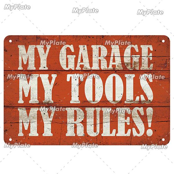 Vintage Tool Rules Retro Plaque Tin Sign Man Cave MOTOR OILS Metal Sign Wall Decor For Garage TIRES Plate Car Service Poster