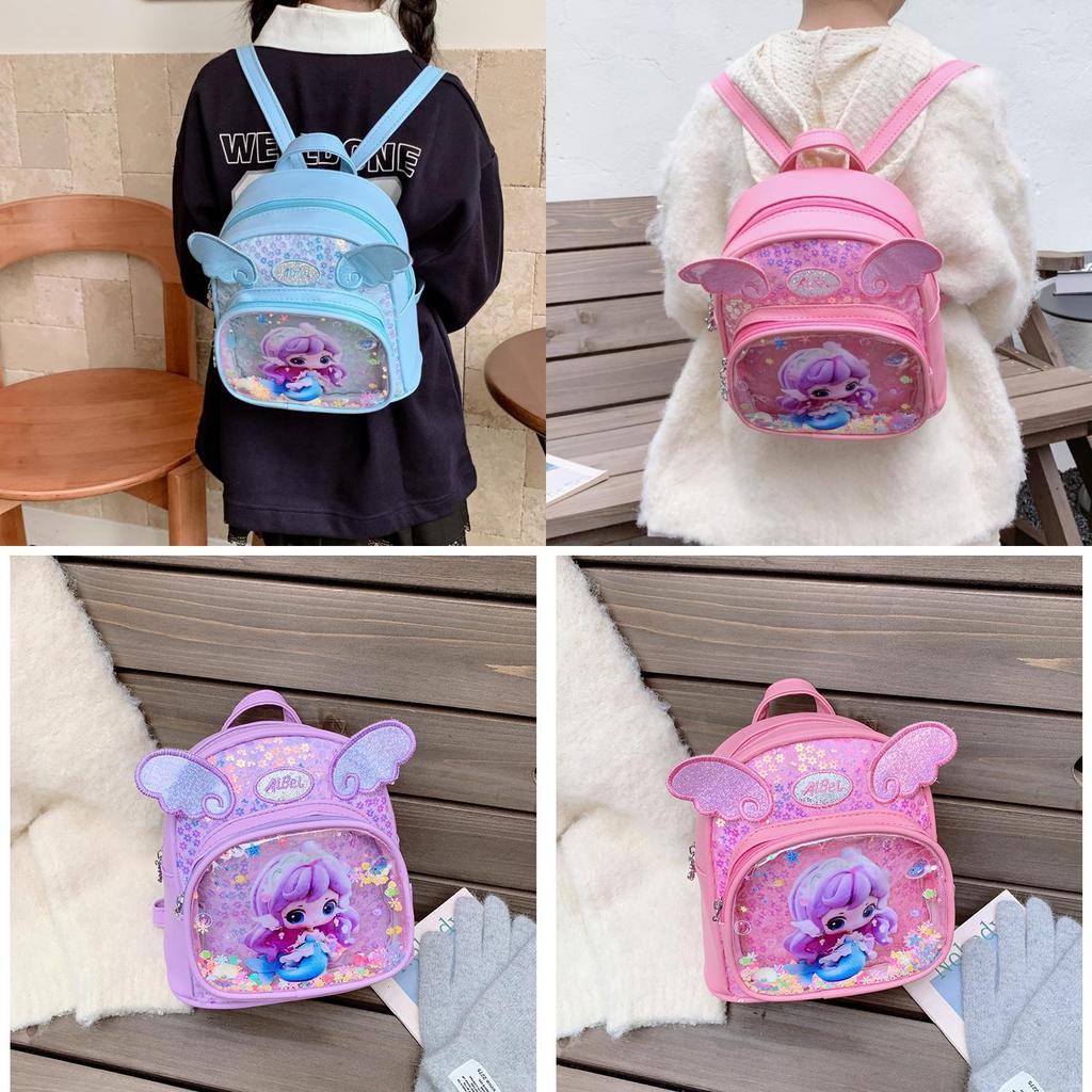 Children Cute Lightweight Backpack With Embroidered Cartoon Design For Daycare
