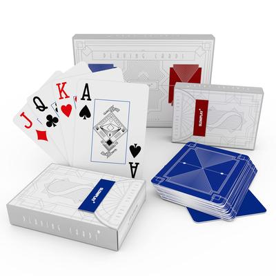 SLOWPLAY Playing 2 Jumbo Poker Flexible and Waterproof and for Texas Cards, 100% Plastic, Decks, Index, Size, Durable, Washable, Hold'em
