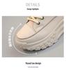 Women's ZY0011 High-Top Sneakers, Autumn 2023, Round-Toe, Thick-Soled, Height-Increasing, Casual Street Style.