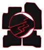 Velour Floor Mats with Red Edge For: Kia Niro Crossover (2016-)