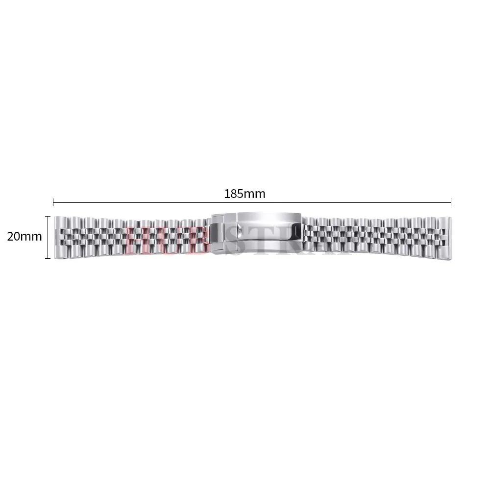20/21/22mm Massives Edelstahl-Uhrenarmband Sport-Handgelenkband Armband für Jubilee für Rolex DAYTONA SUBMARINER Yacht-Master GMT