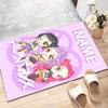 Custom KPop Demon Hunters Mat Personalized Name, Polyester Washable Indoor Entryway Rug, Gift for Christmas, Easter, Thanksgiving Day