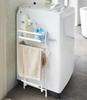 Yamazaki Washing Machine Side Magnetic Storage W28 x D11 x Plate Laundry Laundry 3309 (Yamazaki Industries) Rack, White, Approx. H67cm, Design, Rack,