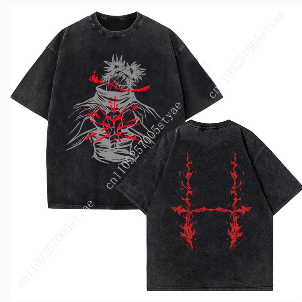 Vintage Washed Choso T Shirt Women Men Anime Cotton T Shirt Summer Harajuku Street Men Tops Clothing