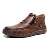 Men's Outdoor Casual Shoes Slip-on Flats Leather Shoes High-top Shoes Large Sizes Ankle Boots Formal Shoes 38-50