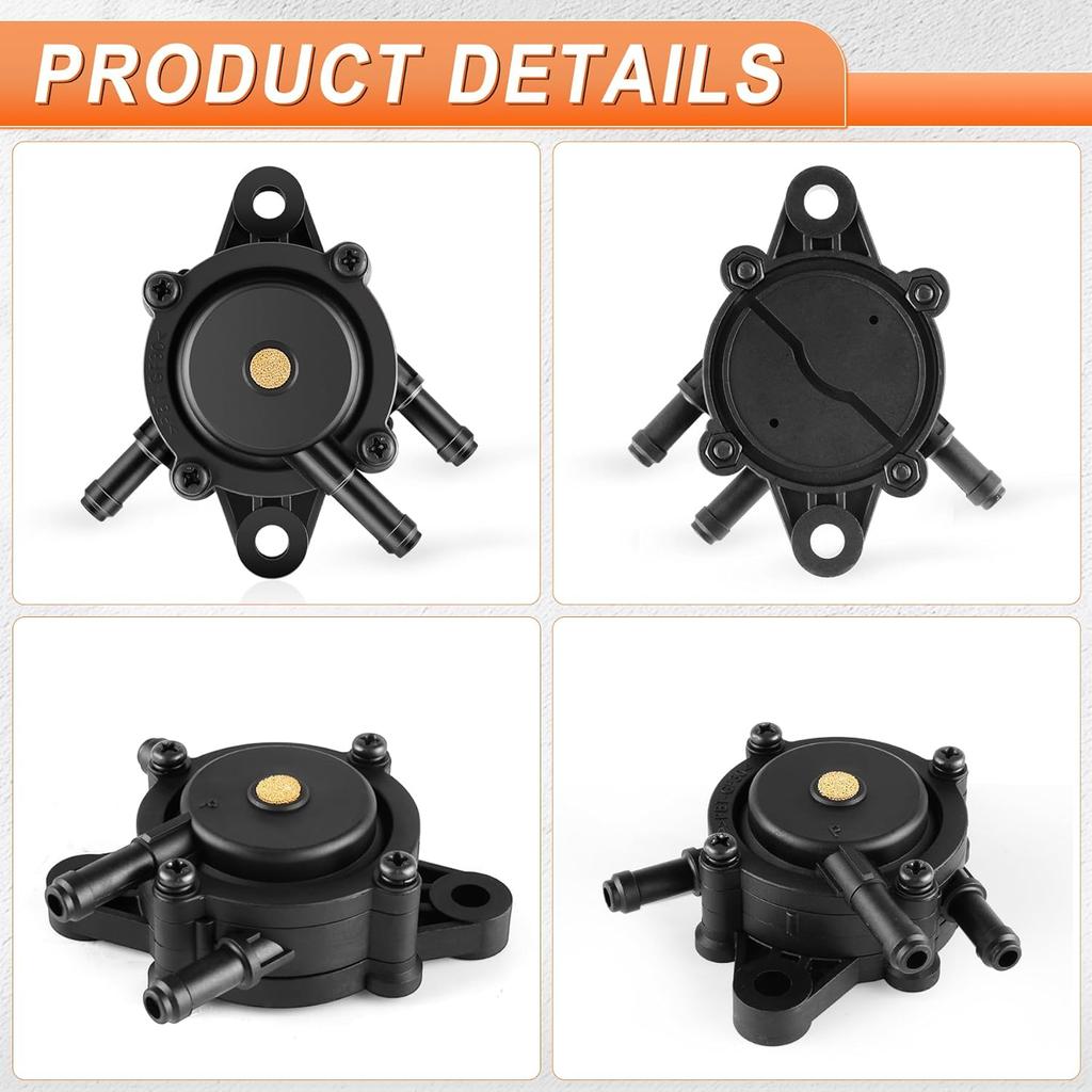 JUSTTOP Fuel Pump With Filter & Oil Hose, Compatible With Kohler 17HP-25HP, Briggs And Stratton, John Deere, Honda, Kawasaki, Yamaha Small Engine