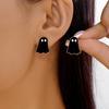 Cute Cartoon White Ghost Stud Earrings for Women Funny Monster Little Devil Earrings Halloween Gothic Party Spooky Jewelry Gift