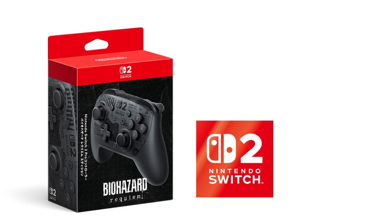 

Nintendo Nintendo Switch 2 Pro Controller Resident Evil Requiem Edition Includes Bonus Nintendo Switch 2 Logo Design Sticker [Official Product] -
