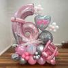 57pcs Slivery Heart Disco Balloon Silver Number Birthday Balloon Set Pink Music Note Children Adult Festive Party Decorations