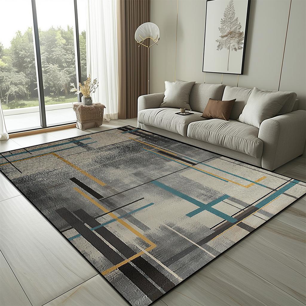 Luxury Geometric Carpet for Living Room Modern Decoration Home Rug Soft Machine Washable Rugs for Bedroom Large Sofa Floor Mats