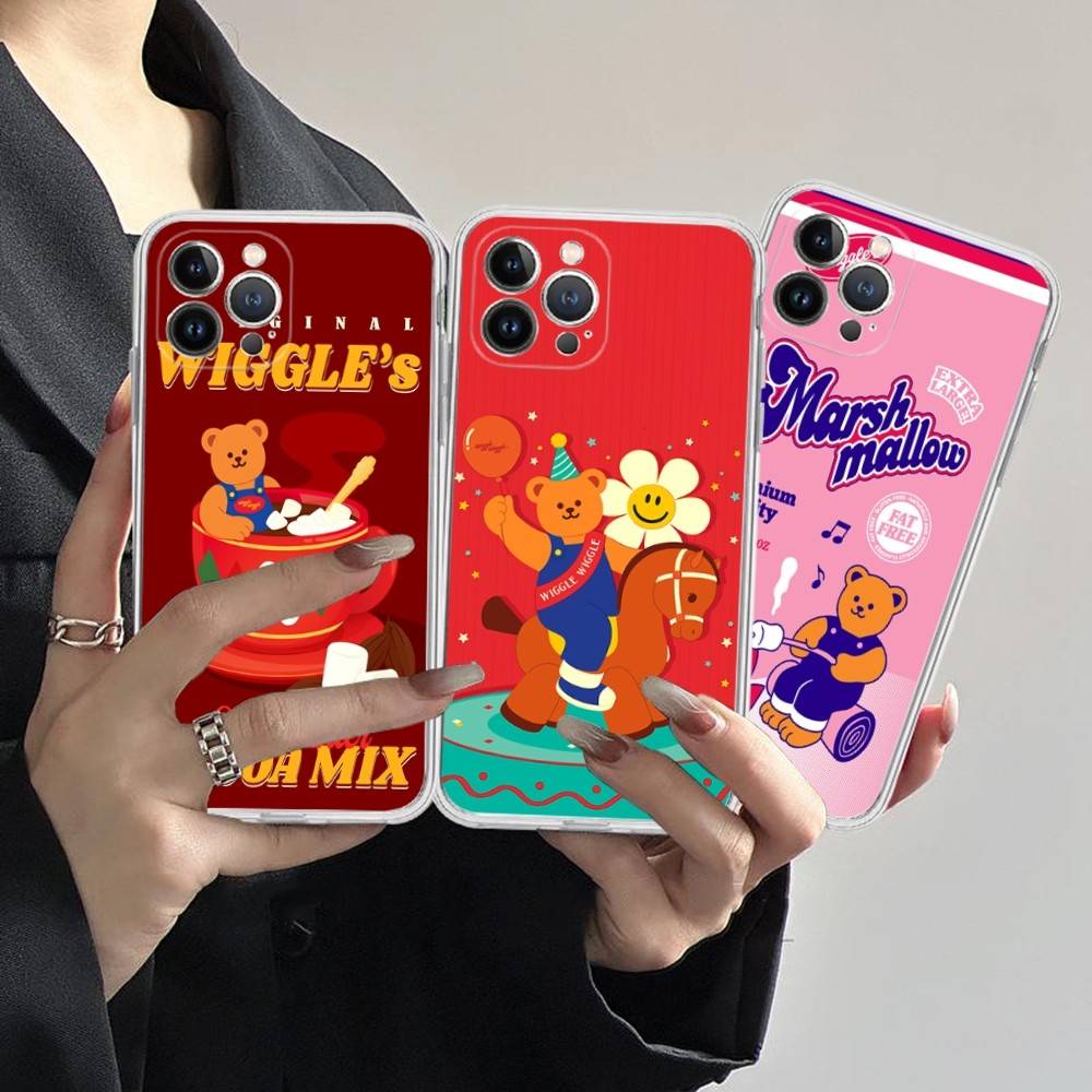 Cartoon Cute W-Wiggle W-WiggleS Phone Case For IPhone 17 16 15 14 13 11 12 Pro Max 16 Plus Transparent