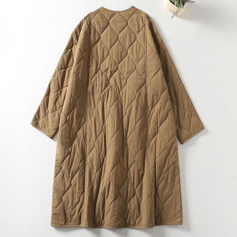 Oversized Women Parkas Overcoat Autumn Winter Lightweight Down Cotton Jacket Female Long Warm Padded Jacket Single-breasted