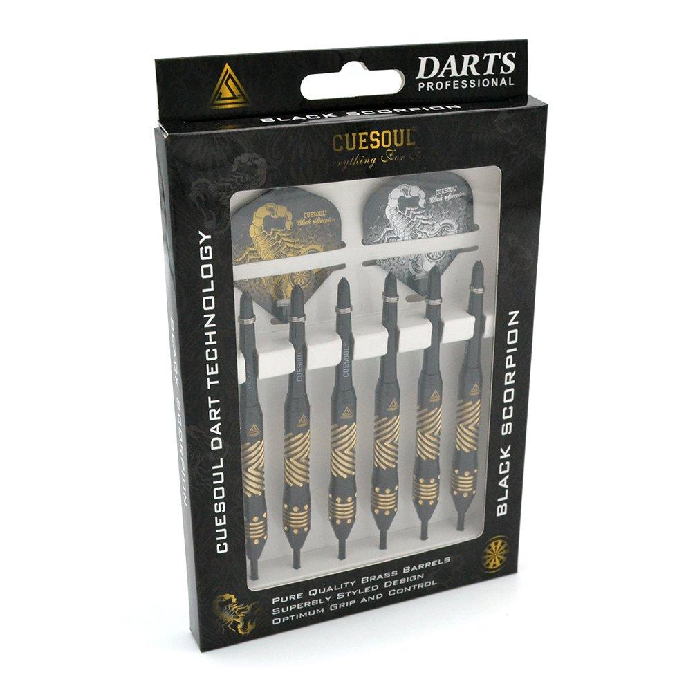 Cuesoul Black Scorpion 24g Steel Tip Brass Dart Set Pack of 6 - Pcs(CSBS-F3205)