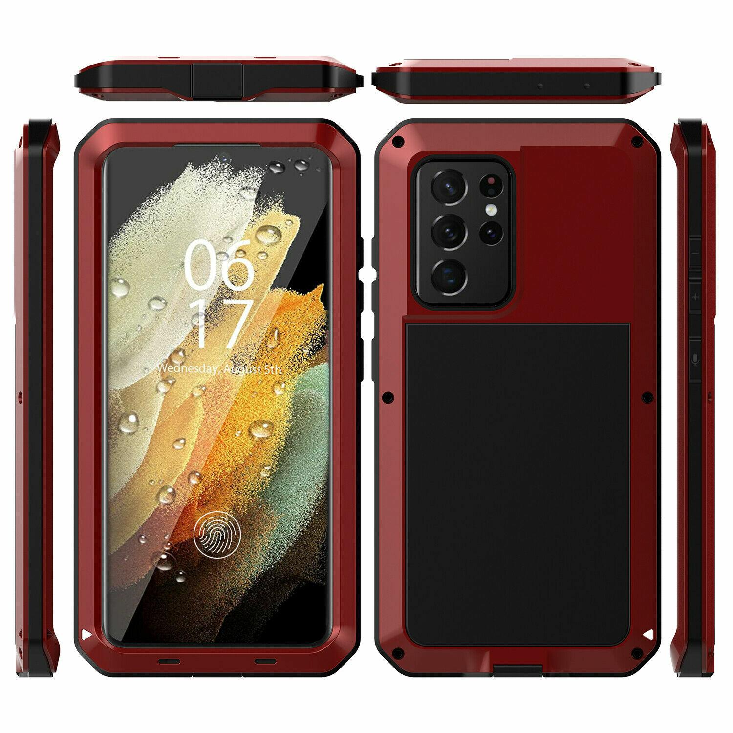 

Роскошный металлический алюминиевый бампер для телефона Samsung Galaxy S25 S24Ultra S23 S22 S21 S20 S10 Note10 20ultra силиконовый противоударный защитный чехол galaxy s25ultra красный