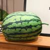 Long  Round Green Watermelon Plush Toy Stuffed Fruit Pillow Like Real Lumbar Back Support Plushie Home Decor Present
