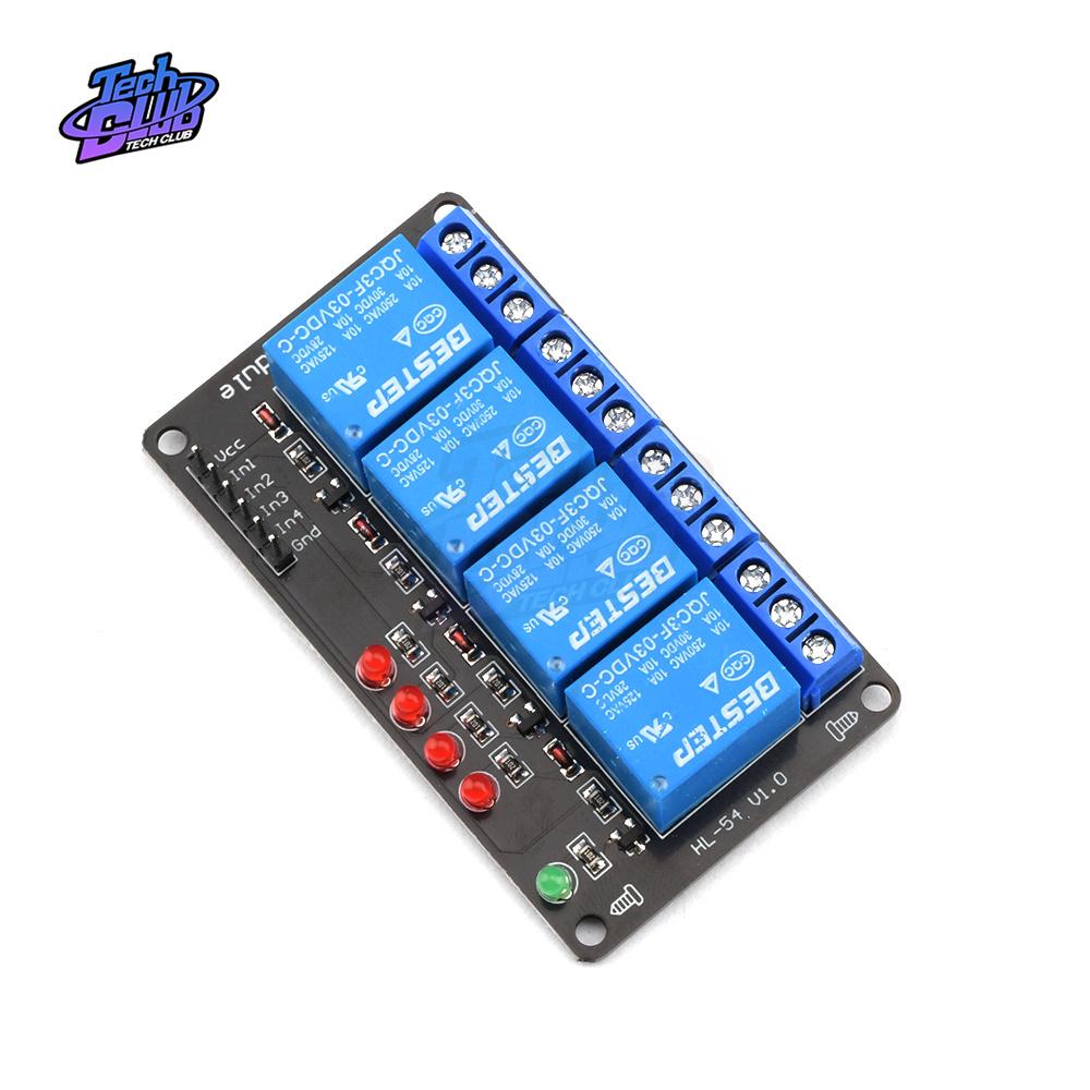 3V 3.3V 4 Channel Relay Module Low Level Trigger with Lamp Relay Output 4 way Relay Module for Arduino Power Supply Relays 5