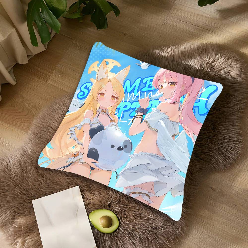Kawaii Girl Cool Game Blue Archive Cushion Cover Decor Home Throw Pillow Covers For Couch Camping Pillow Cover Decorations