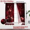 2 szt., zasłony DRUKOWANE PŁASKO 2D (Bez Roda) Świąteczna Kraina Czarów Festiwal Halloween Modne Zasłony Trwała Tkanina Poliestrowa