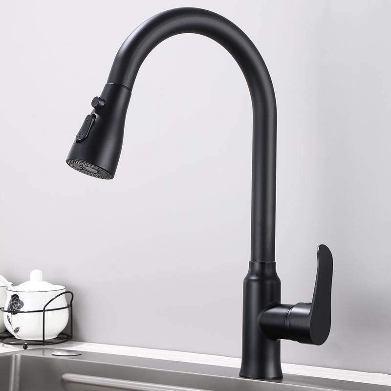 

Удлинитель для кухонного смесителя с тремя положениями регулировки, мощная мойка с очисткой, вращающийся на 360 ° капучинатор для дома, кухни, душа чёрный