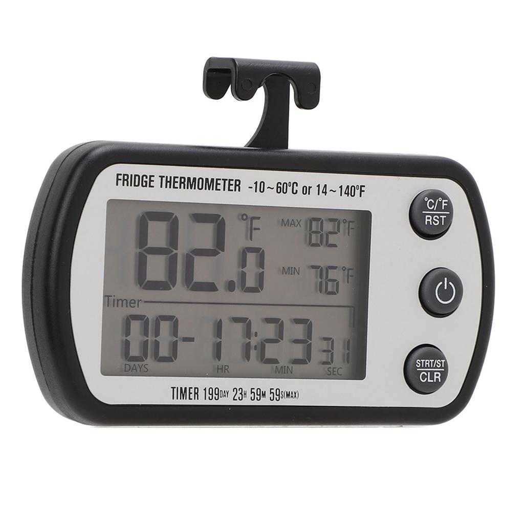 Refrigerator Fridge Thermometer Magnetic Suction IPX4 Waterproof LCD Display Refrigerator Tomer