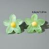 New Spring/Summer Simulation Dyeing Resin Flower Earrings for Women's Jewelry, Fresh and Cute Flower Earrings