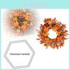 Door Pumpkin Fall Wreath Autumn Color Maple Leaf Halloween Decor Garland