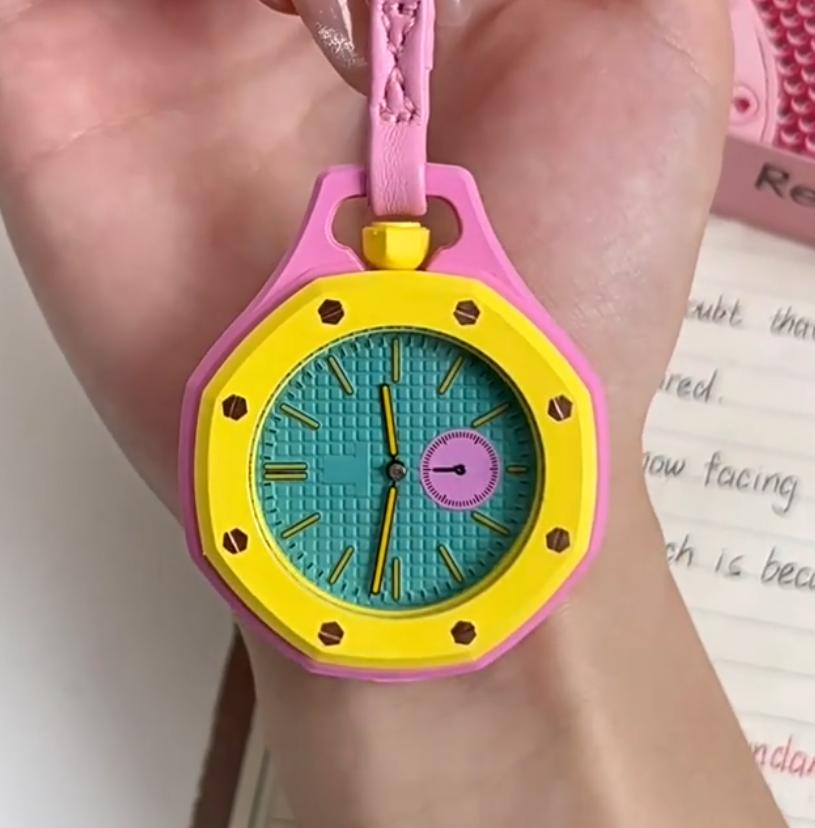 Factory Direct Octagonal Hanging Pocket Watch Bioceramic Materials Available Custom Logo MultiColor Gift Watch for APS Men Women