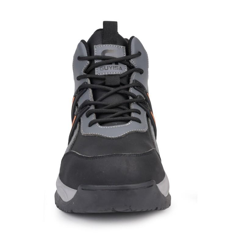 Steel Toe Safety Work Boots Men High-Top Anti-Impact Anti-Puncture Slip Resistant Industrial Shoes