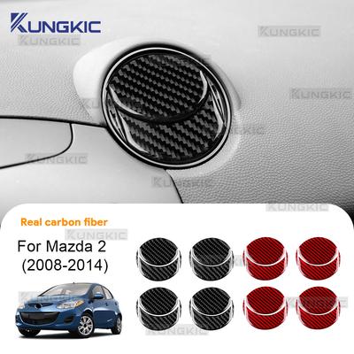 Für Mazda 2 DE 2008 2009 2010 2011 2012 2013 2014 Echter Weicher Carbonfaser-Aufkleber LHD RHD Auto Mittelkonsole Lüftungsauslass Rahmen