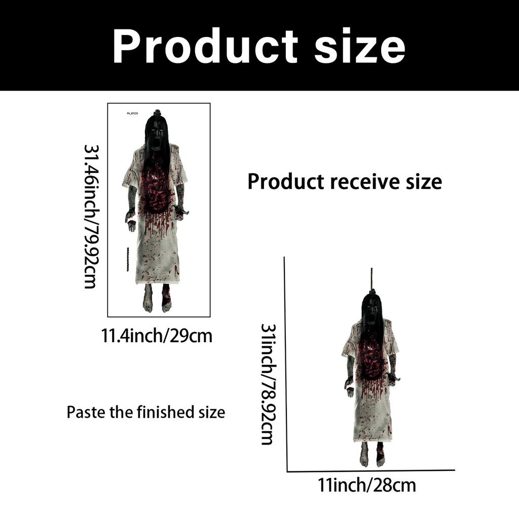 Halloween Decal Horror Hanging Corpse Decoration For Door Window Wall Sticker PVC Easy Peeling Off Design Party Supplies