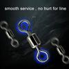 100pcs Fishing Swivel Solid Connector Ball Bearing Snap Lure Swivels Rolling Stainless Steel Beads Accessories