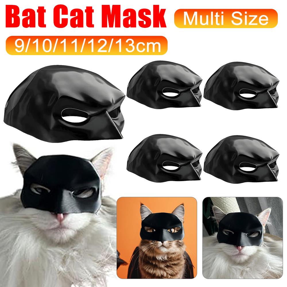 Cat Bat Cool Man Mask Cat Avenger Mask Matte Cute Bat Mask Superhero Toys Cat Bat Pet Man Mask Half Face Cat Mask for Cat & Dogs 9x6.6x4.4cm