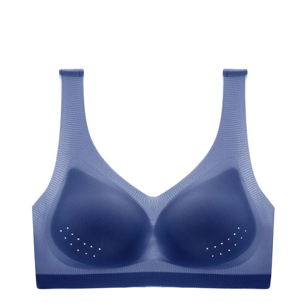 Women's Seamless Wireless Push-Up Bra with Breathable Backless Design for Everyday Wear